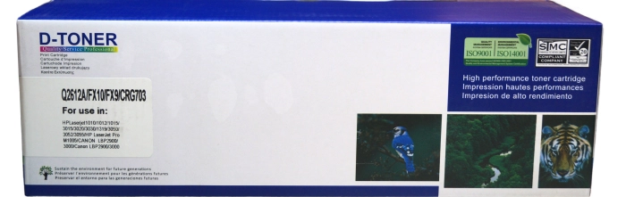 D-TONER касета HP Q2612A/FX10/FX9/CRG703