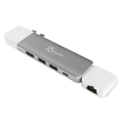 Докинг станция j5create JCD389, 11 в 1, за MacBook, MacBook Pro, MacBook Air, Сребрист