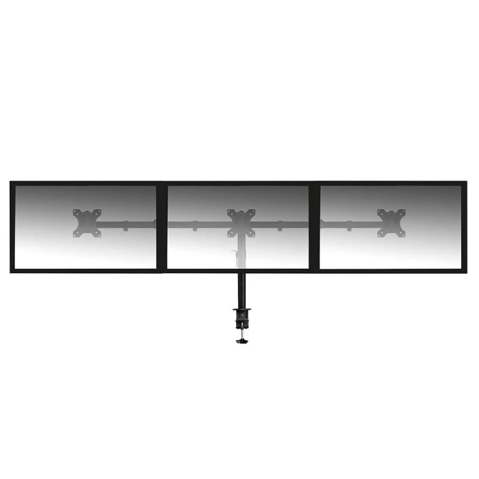 Стойка за 3 мониторa Ewent EW1513, за бюро, Регулируема, 27", 3x7 кг, Черен