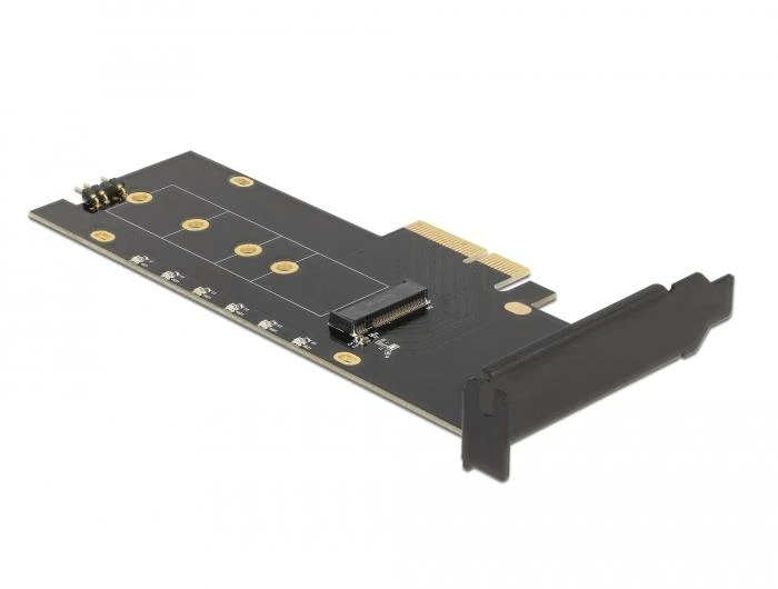 Карта за разширение на слотове Delock 89013, PCI Express x4 към 1 x internal NVMe M.2 Key M, RGB LED, Low Profile