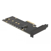 Карта за разширение на слотове Delock 89013, PCI Express x4 към 1 x internal NVMe M.2 Key M, RGB LED, Low Profile