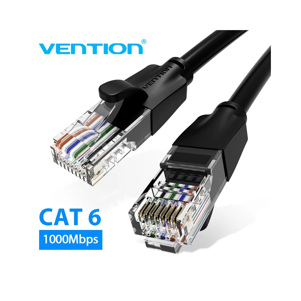 Vention Кабел LAN UTP Cat.6 Patch Cable - 5M Black - IBEBJ