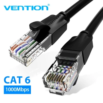 Vention Кабел LAN UTP Cat.6 Patch Cable - 0.5M Black - IBEBD