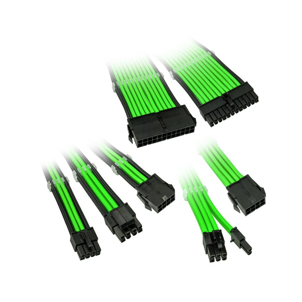 Комплект оплетени кабели Kolink Core, Green
