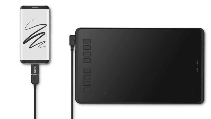Графичен таблет HUION Inspiroy H950P,  USB, Черен