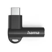 HAMA Адаптер Hama USB-C – 3,5 mm жак, Aux, 90°, черен