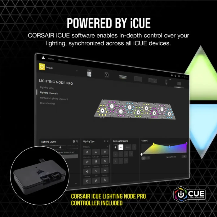 CORSAIR iCUE LC100 Smart Case Lighting Triangles