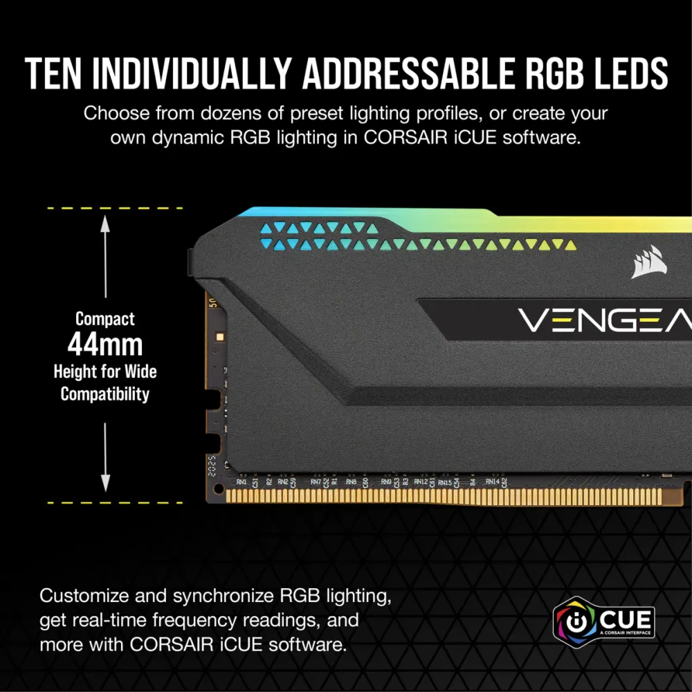 Corsair VENGEANCE RGB PRO SL Black 32GB(2x16GB) DDR4 3600MHz CL18