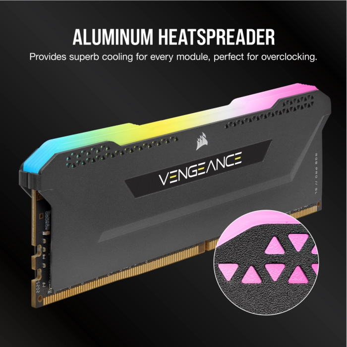 Corsair VENGEANCE RGB PRO SL Black 32GB(2x16GB) DDR4 3600MHz CL18