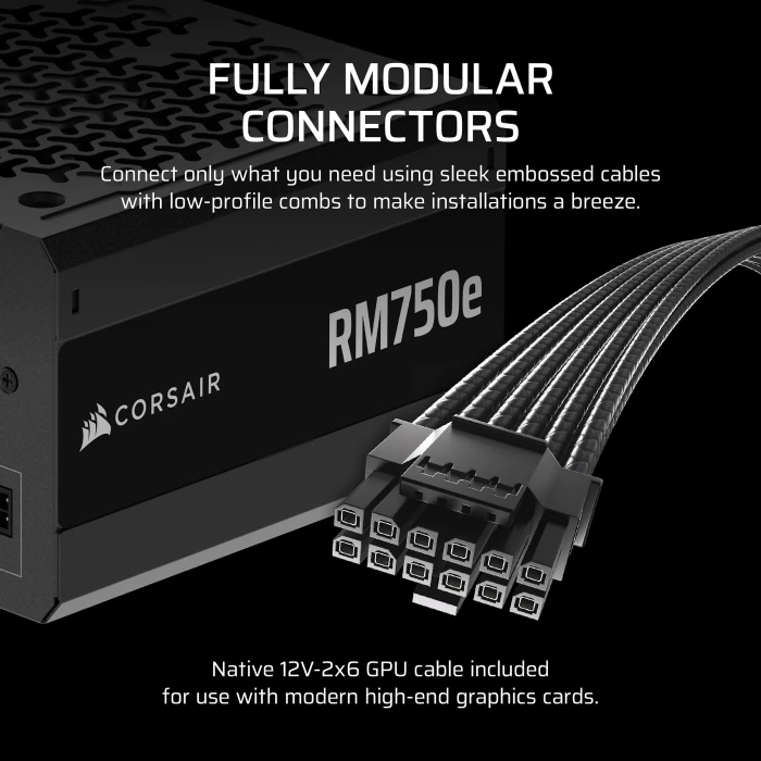 Corsair 2025 RM750e Cybenetics GOLD 750W