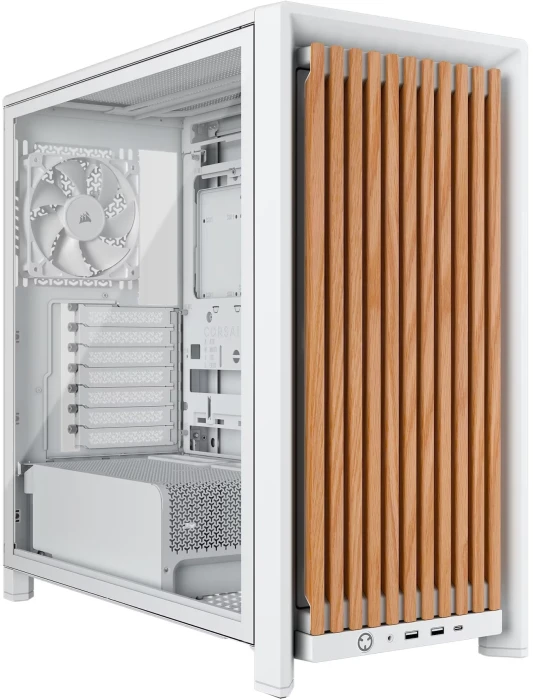 Corsair FRAME 4000D Wood RS - White