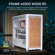 Corsair FRAME 4000D Wood RS - White
