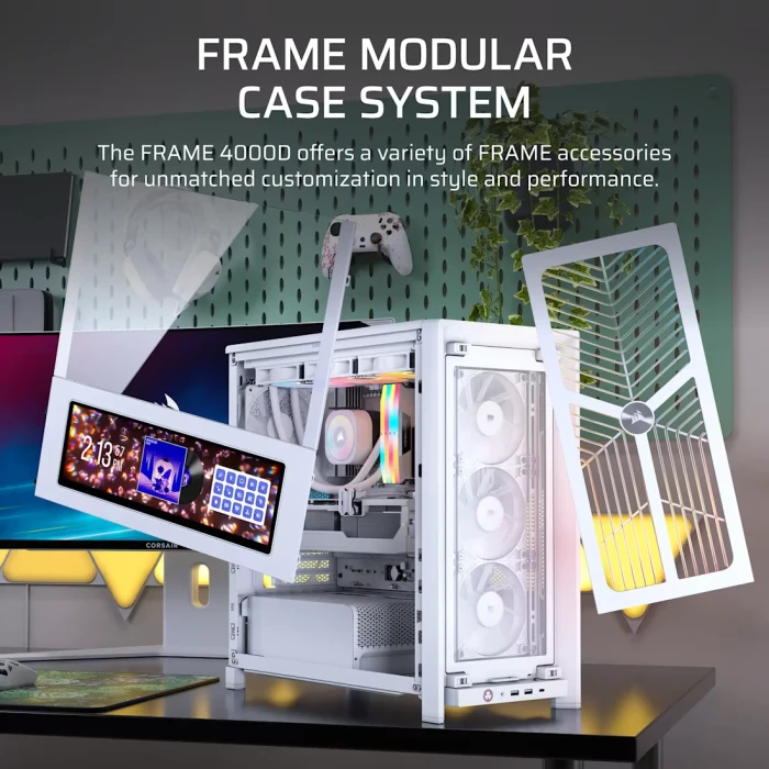 Corsair FRAME 4000D Wood RS - White