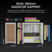 Corsair FRAME 4000D Wood RS - White
