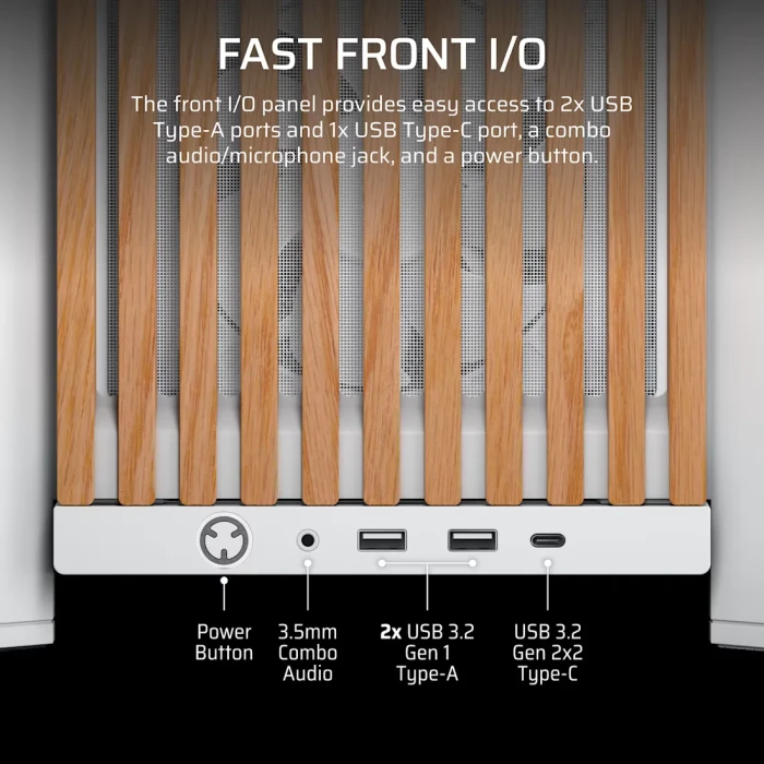 Corsair FRAME 4000D Wood RS - White