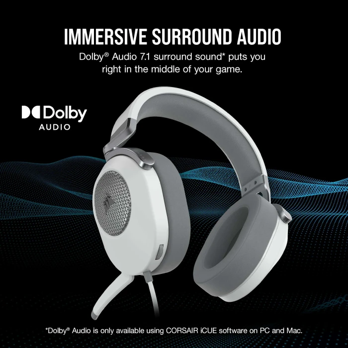 Corsair HS65 SURROUND Wired White