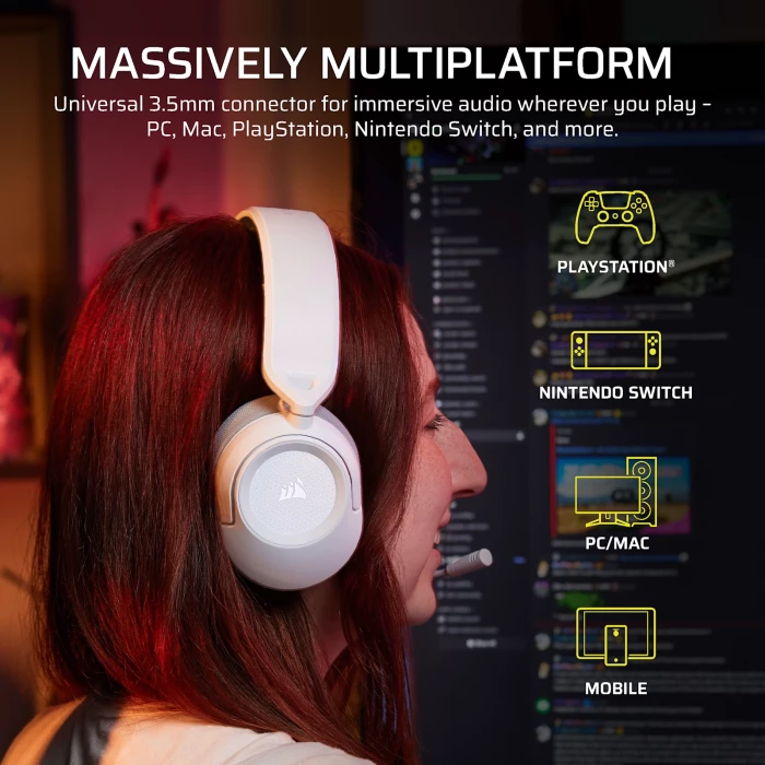 CORSAIR HS35 v3 WIRED - White