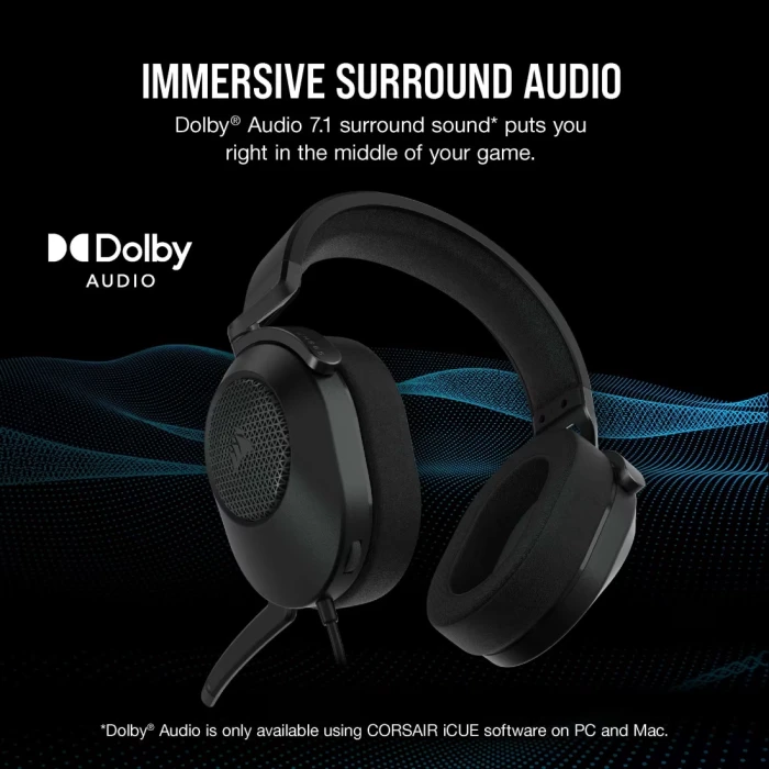 CORSAIR HS65 SURROUND Wired - Carbon