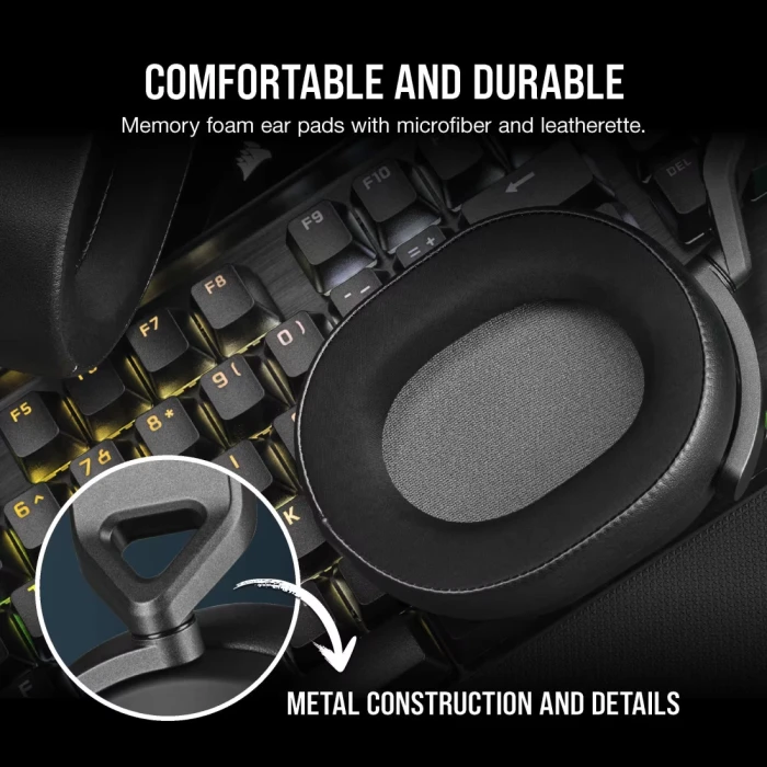 CORSAIR HS65 SURROUND Wired - Carbon