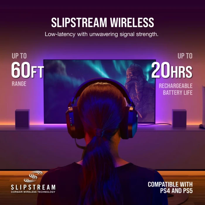 CORSAIR HS80 RGB WIRELESS - Carbon