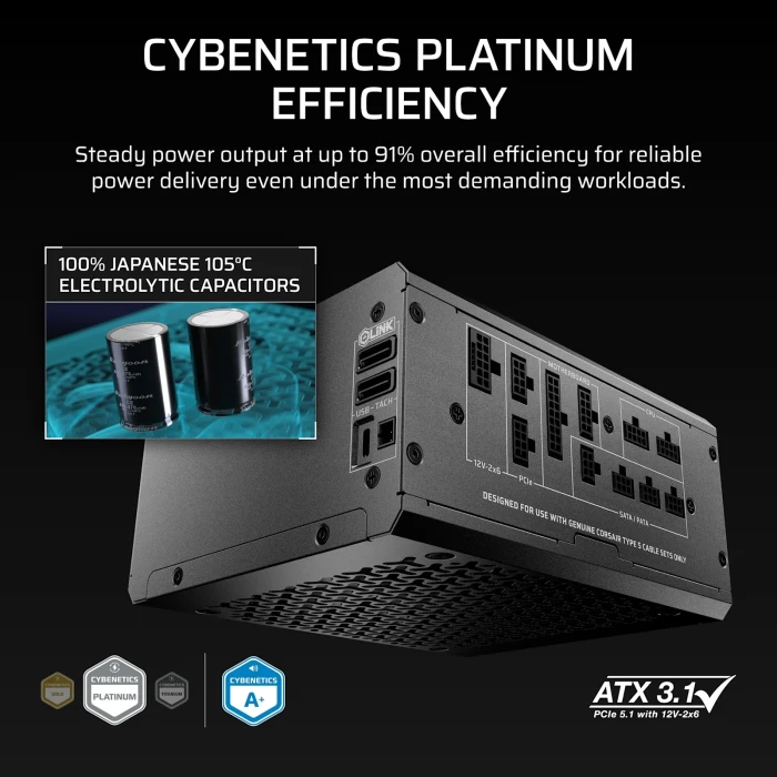 CORSAIR HX1000i SHIFT Platinum - 1000W
