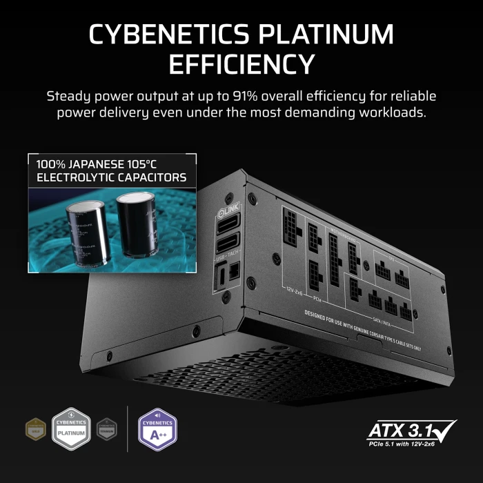 CORSAIR HX1200i SHIFT Platinum - 1200W