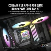 Corsair iCUE AF140 RGB ELITE Black 2in1