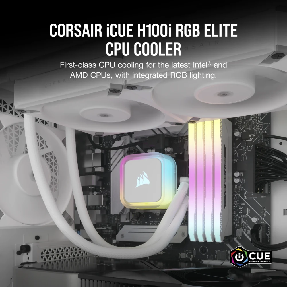 CORSAIR iCUE H100i RGB ELITE White