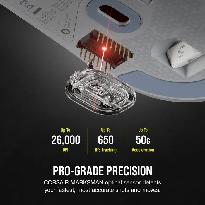 CORSAIR M75 AIR WIRELESS - Light Gray