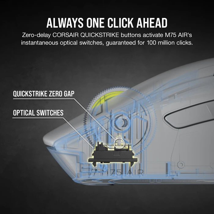 CORSAIR M75 AIR WIRELESS - Light Gray