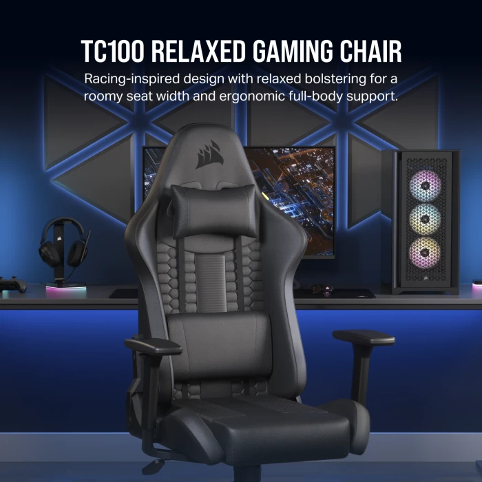 CORSAIR TC100 RELAXED Leatherette Black