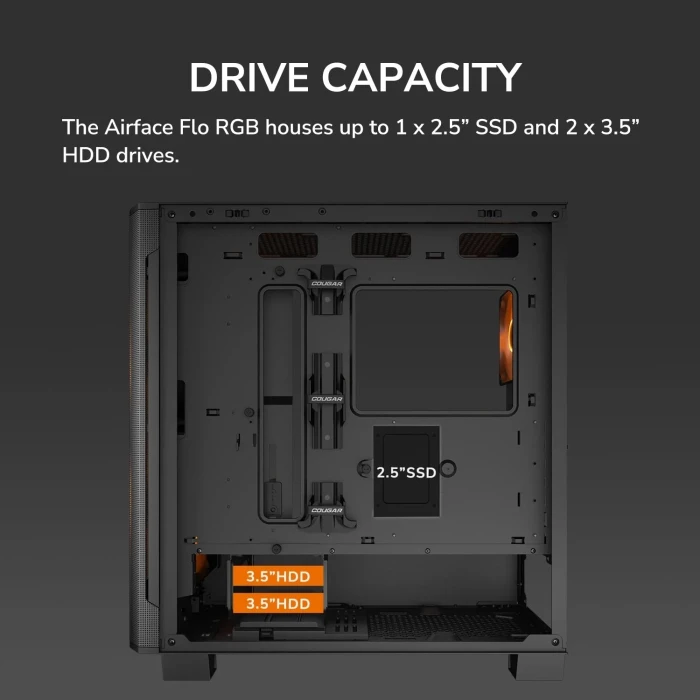 COUGAR AIRFACE FLO RGB Black