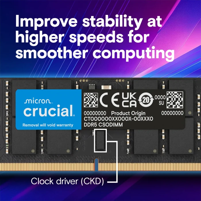 32GB DDR5-6400 CL52 CSODIMM Crucial