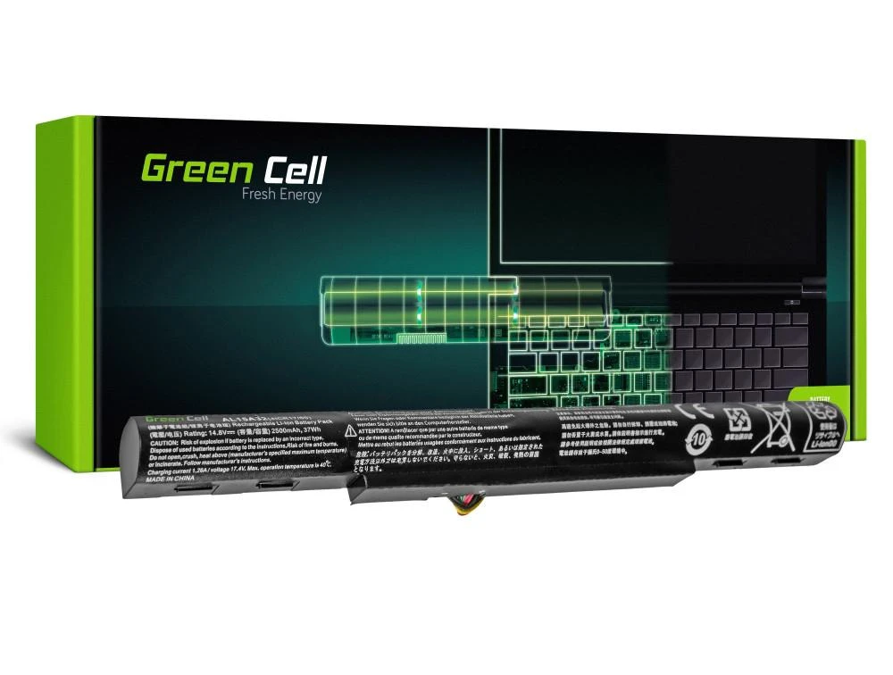 Батерия за лаптоп GREEN CELL, Acer AL15A32, Aspire E5-573, E5-573G, E5-573TG, V3-574, V3-574G, TravelMate P277, 14.8V, 1800mA