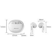 Блутут слушалки-тапи A4tech B20 2Drumtek, True Wireless, Сиви