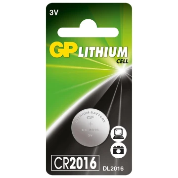 Литиева бутонна батерия GP CR 2016 3V 1бр. /1pk/ GP