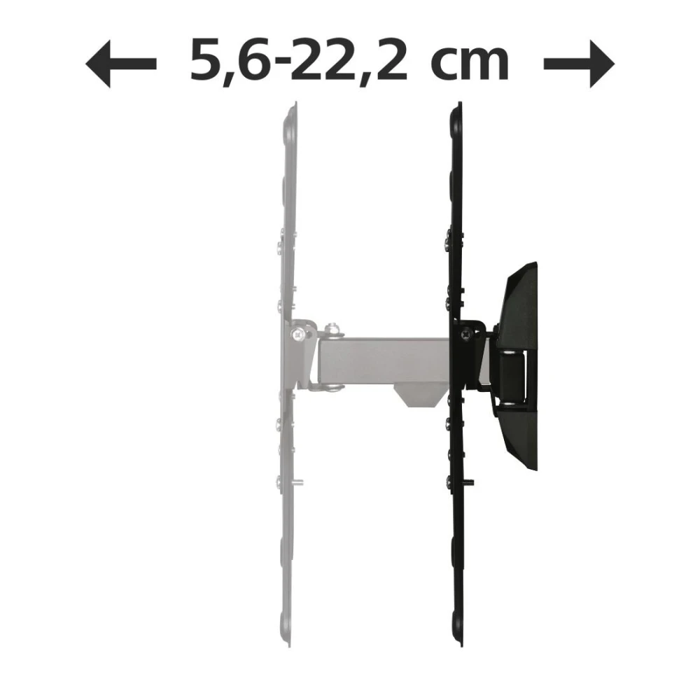Стенна стойка за TV HAMA 118102, Регулируема, 65", 20 кг, 400 x 400, Черна