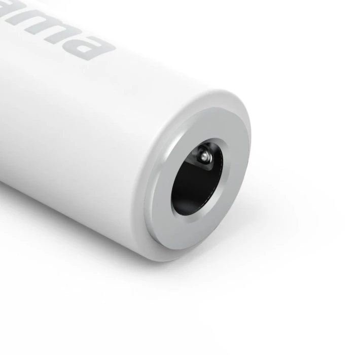 HAMA Адаптер Lightning - 3,5 mm жак, Aux адаптер, 90°, бял