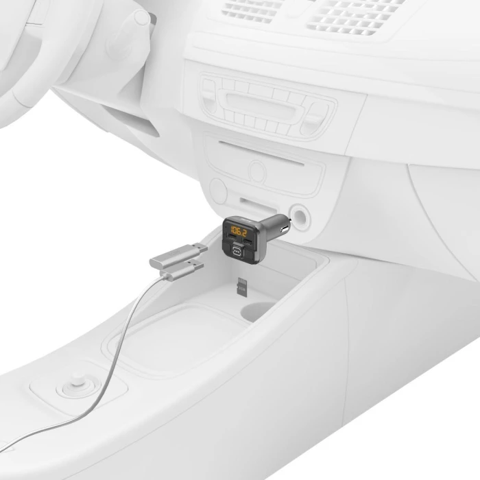 FM Трансмитер HAMA 14164, Bluetooth функция, Сив/Черен