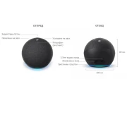 Преносима смарт тонколона Amazon Echo Dot 4, гласов асистент, Син