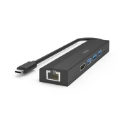HAMA USB-C хъб HDMI LAN