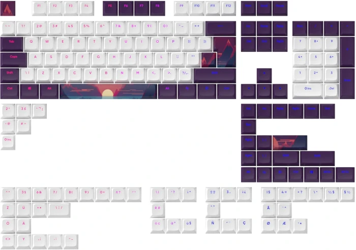 Dark Project Sunrise Keycaps PBT