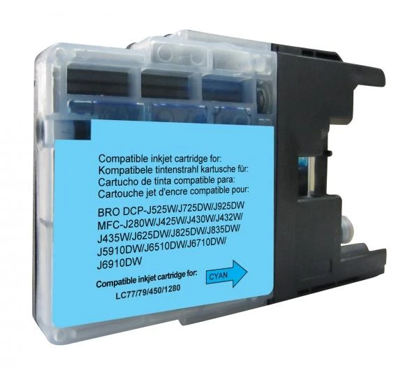 Мастилница GENERINK LC1280XL/1240 /1220, BROTHER, Cyan