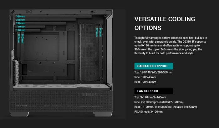 DeepCool CG380 3F Black
