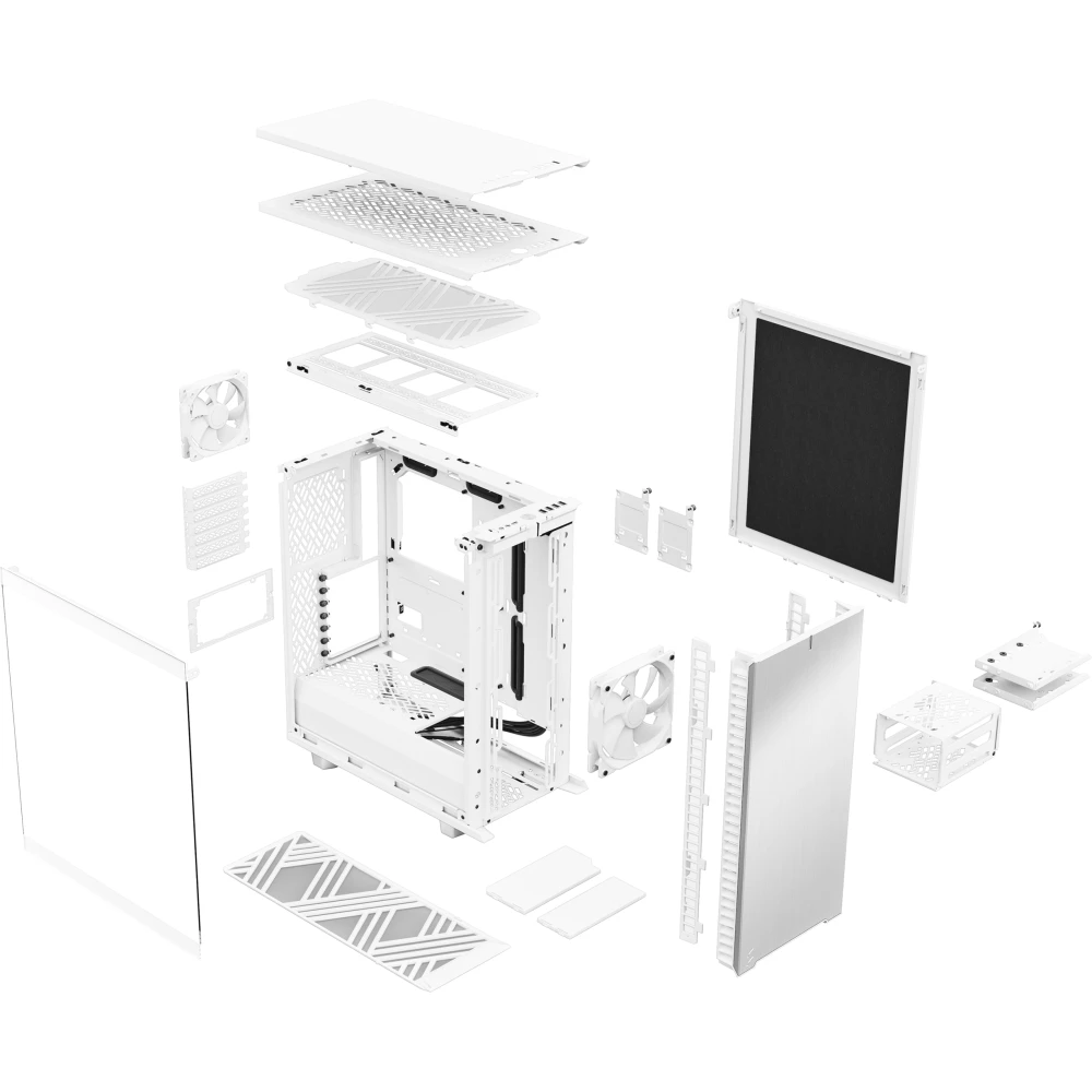 FRACTAL DESIGN Define 7 Compact White TG Clear Tint