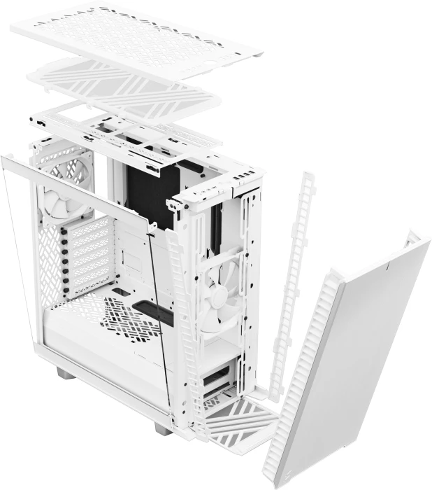 FRACTAL DESIGN Define 7 Compact White TG Clear Tint
