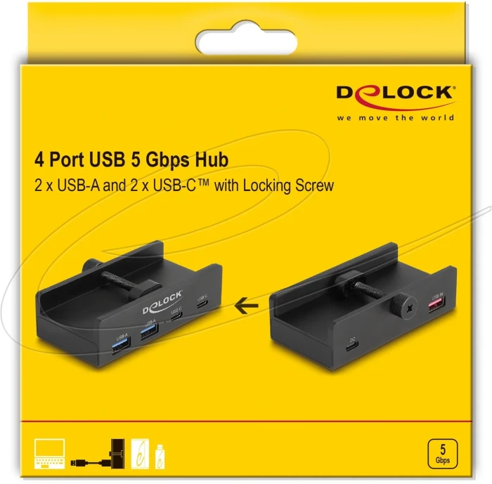 Delock 64262 Clip Type 4 x USB 5Gbps