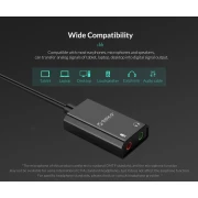 Orico външна звукова карта USB Sound card - Headphones, Mic, Black - SKT2-BK