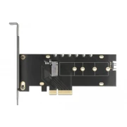 Карта за разширение на слотове Delock 89013, PCI Express x4 към 1 x internal NVMe M.2 Key M, RGB LED, Low Profile