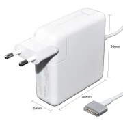 Makki зарядно за лаптоп заместител Laptop Adapter Apple - 20V 4.25A 85W T tip G2 MagSafe2 - MAKKI-NA-AP-35